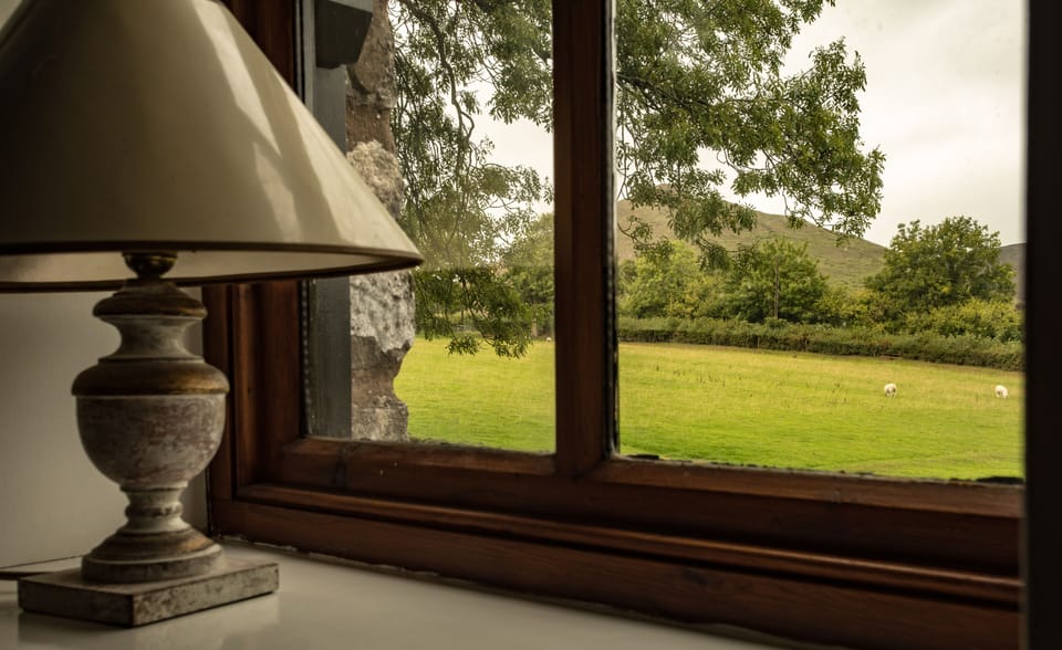 View of Thorpe Cloud Hill from upstairs landing