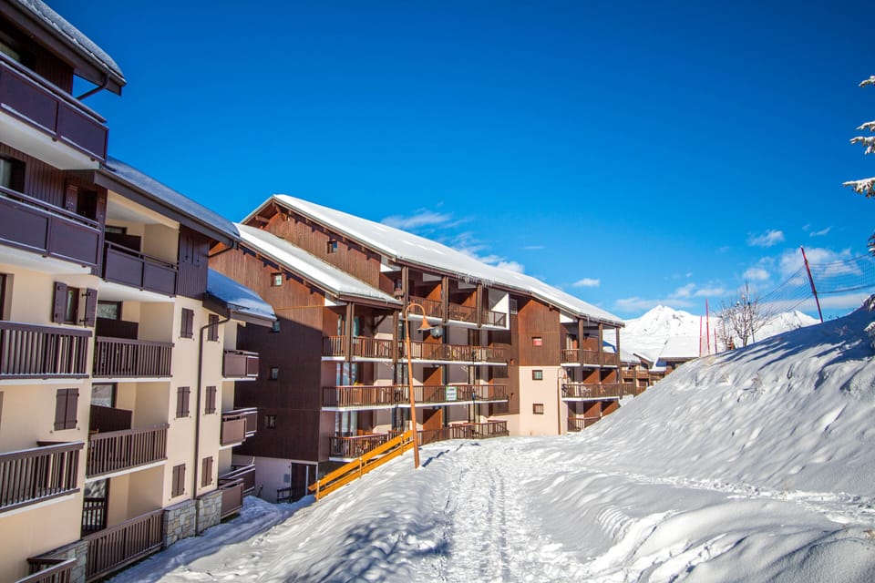 Ski in ski out view towards the ski lift from Go Alpine apartment 11 Praz