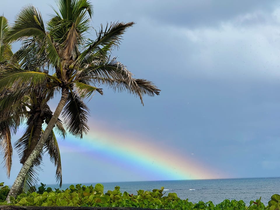 No rain, no rainbows.