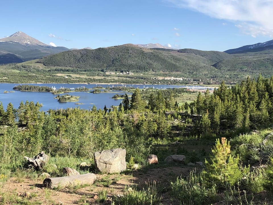 Lake Dillon view from Bike/hike path which starts just a few steps from our door