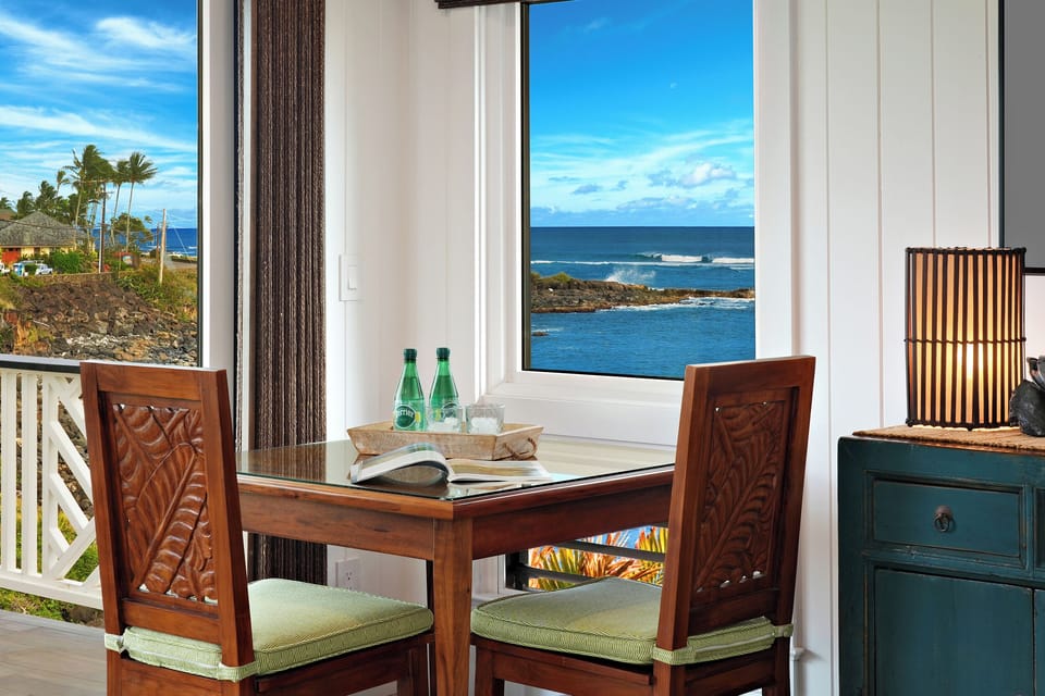 UPSTAIRS DINING AREA WITH OCEAN VIEWS