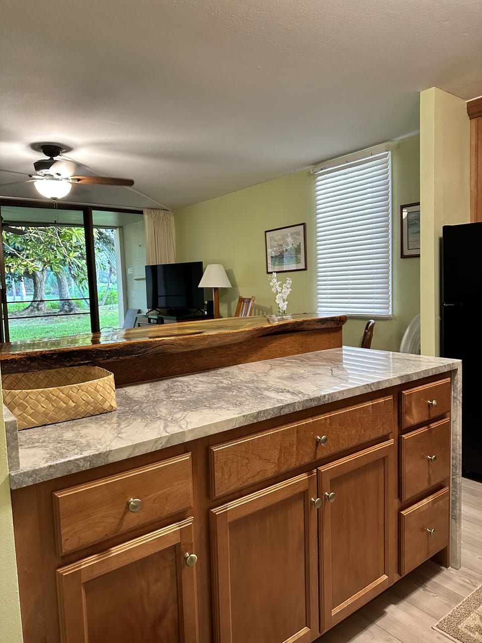 Living area from the kitchen