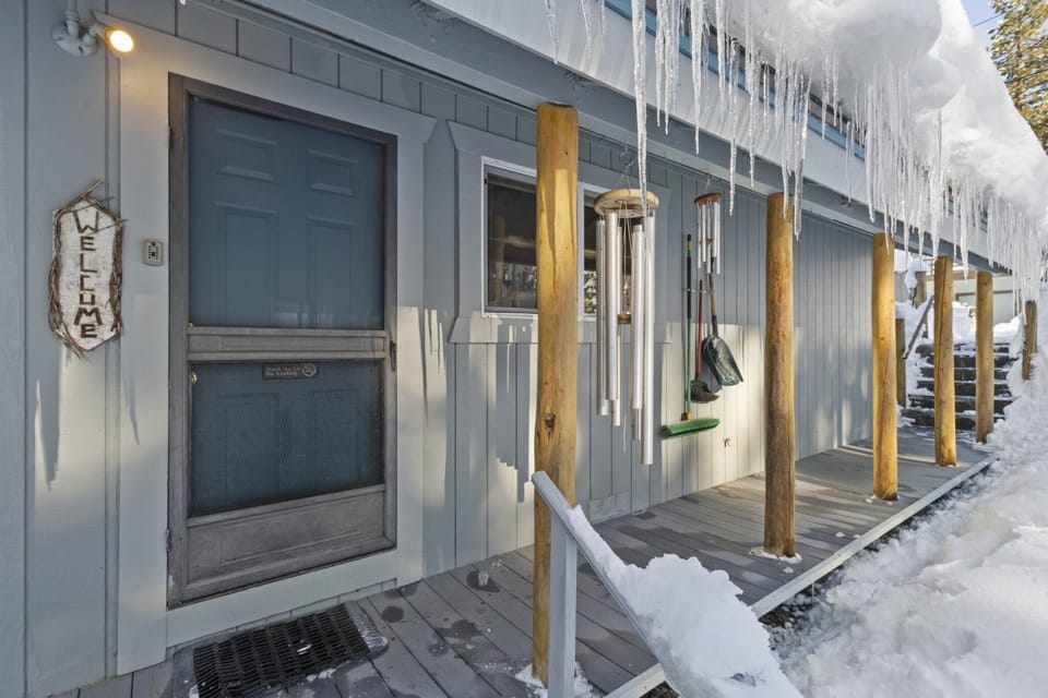 Waiting for your arrival.  Easy covered access from parking pad.