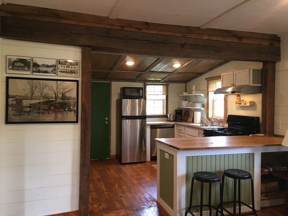 kitchen from the living area