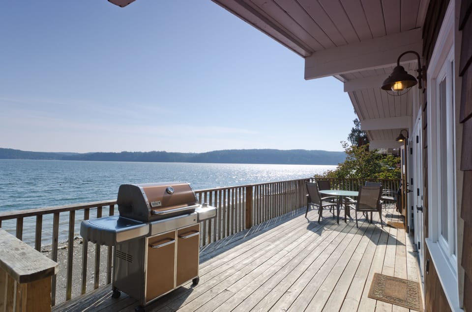 Relax on the nice sized deck.  The perfect place for morning coffee.