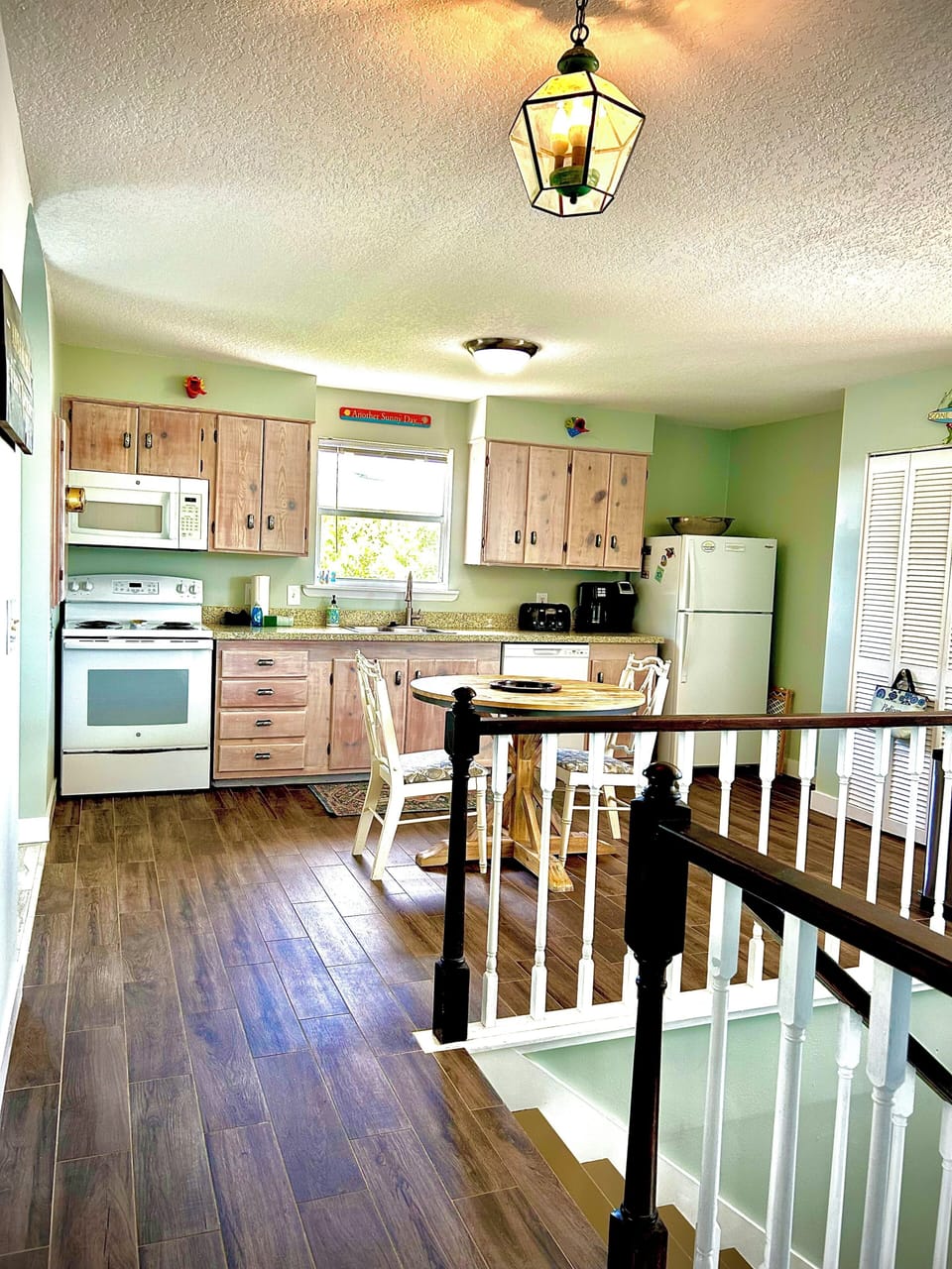 Stocked kitchen.