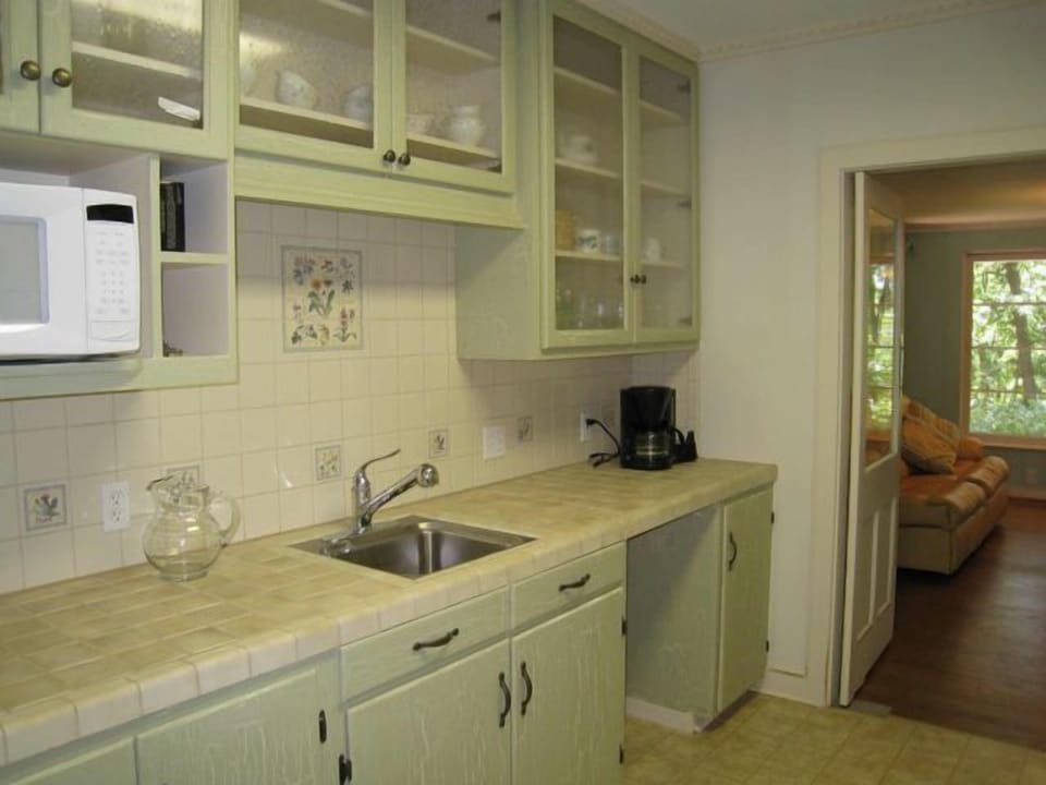 Pantry with plentiful storage and counter space 