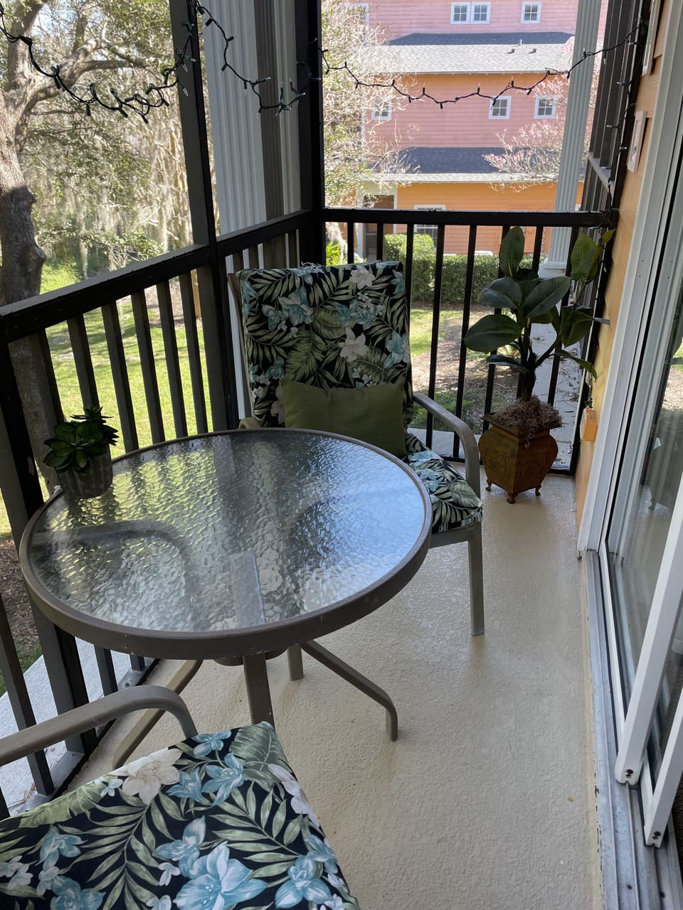 Balcony off living room