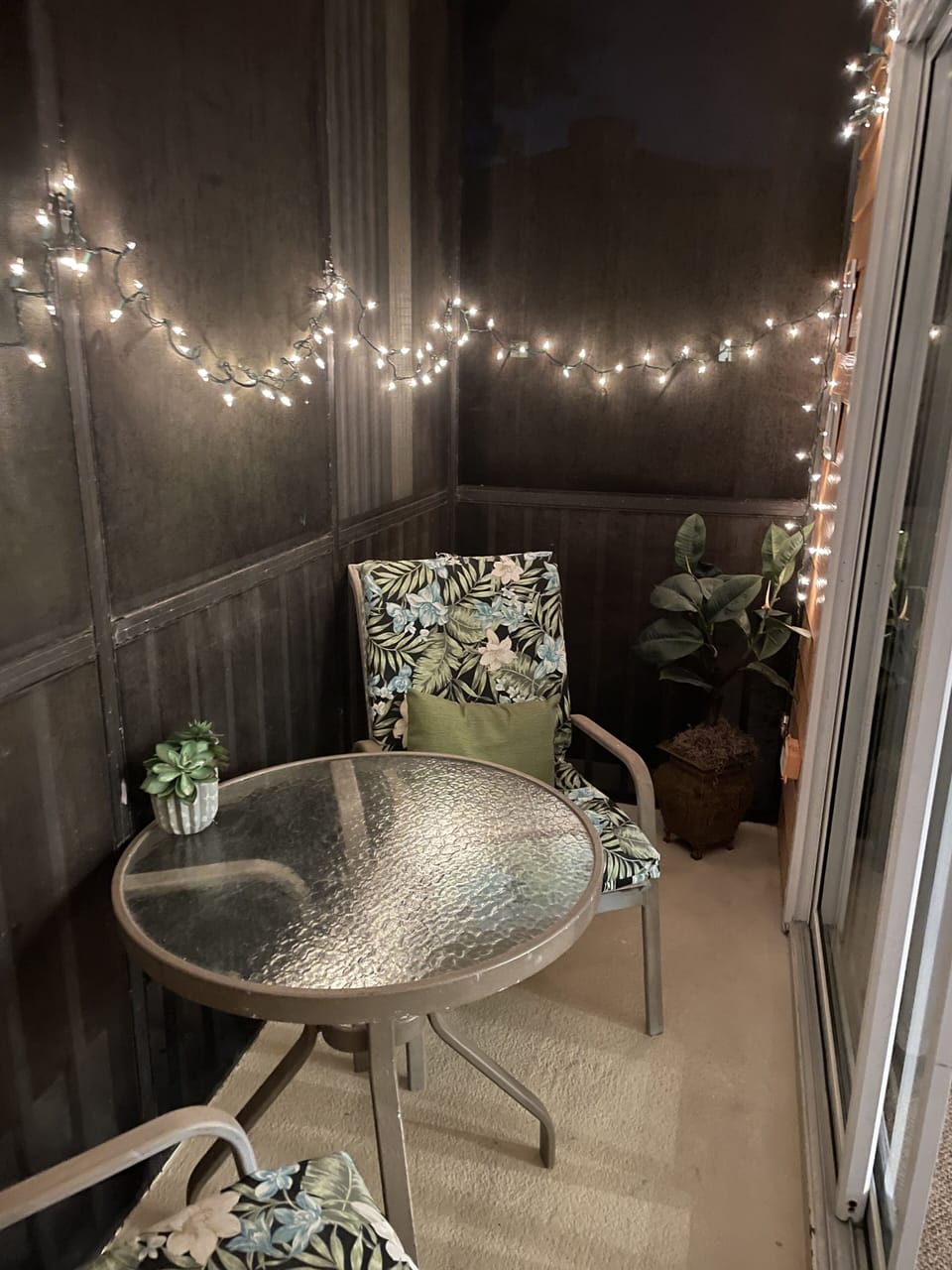 Main balcony at night