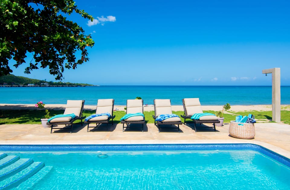 Pool and beach view