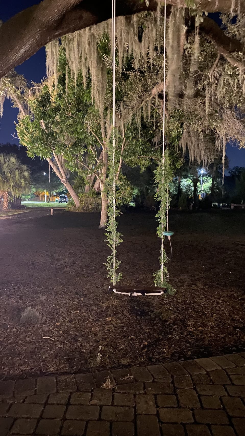 Recent wedding swing… lovely touch.