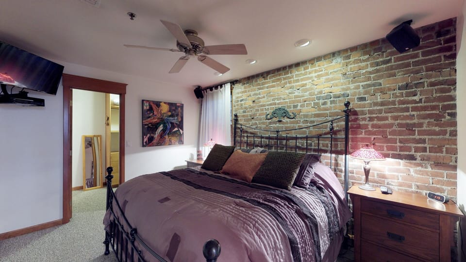 Another view of the bedroom. Condo features 1 bedroom and 1.5 bath.