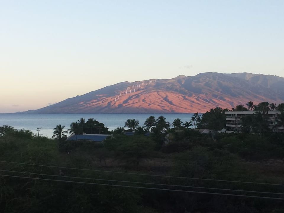 Photo of West Maui mountains taken from suite
