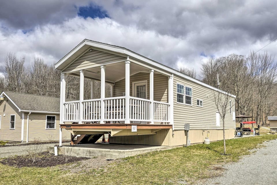 The deck is perfect for taking a quick breather!