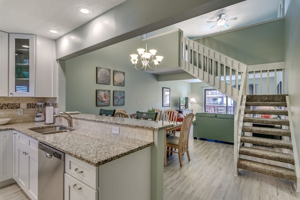 Kitchen to dining view