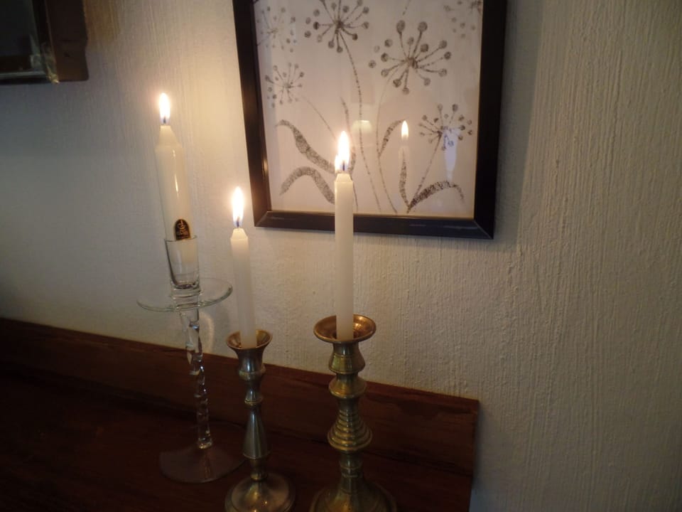 candles are provided for a romantic touch
