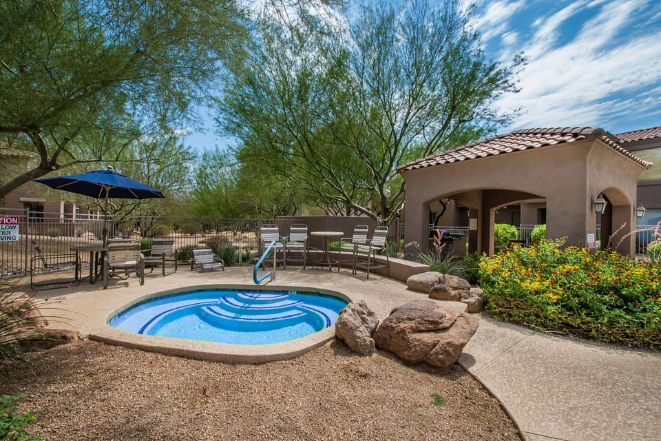 Hot Tub #1 and grilling area to the right