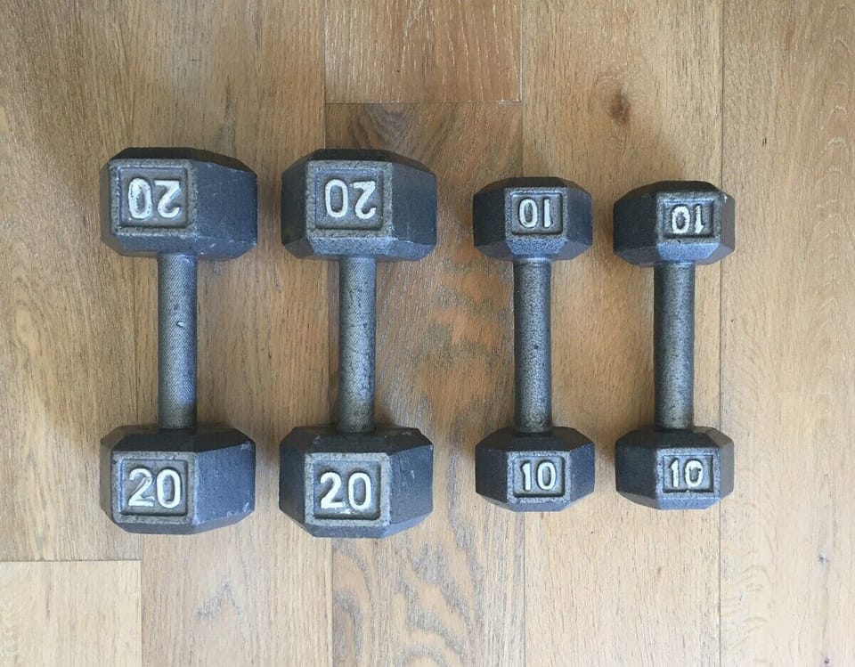 The mini gym: including 60 lbs of pure sweat!