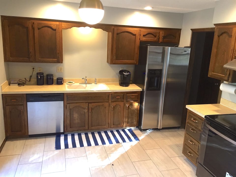 Your kitchen has a keurig, coffee pot, and much more!