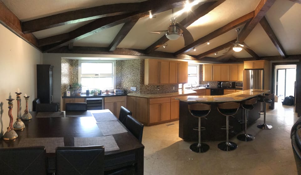 Kitchen with island