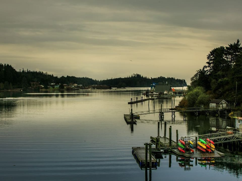 Up the inlet at dusk
