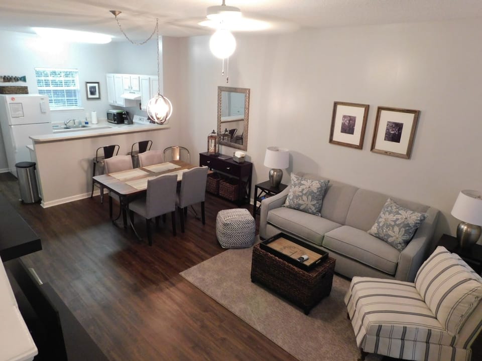 Relaxing living room with sleeper sofa