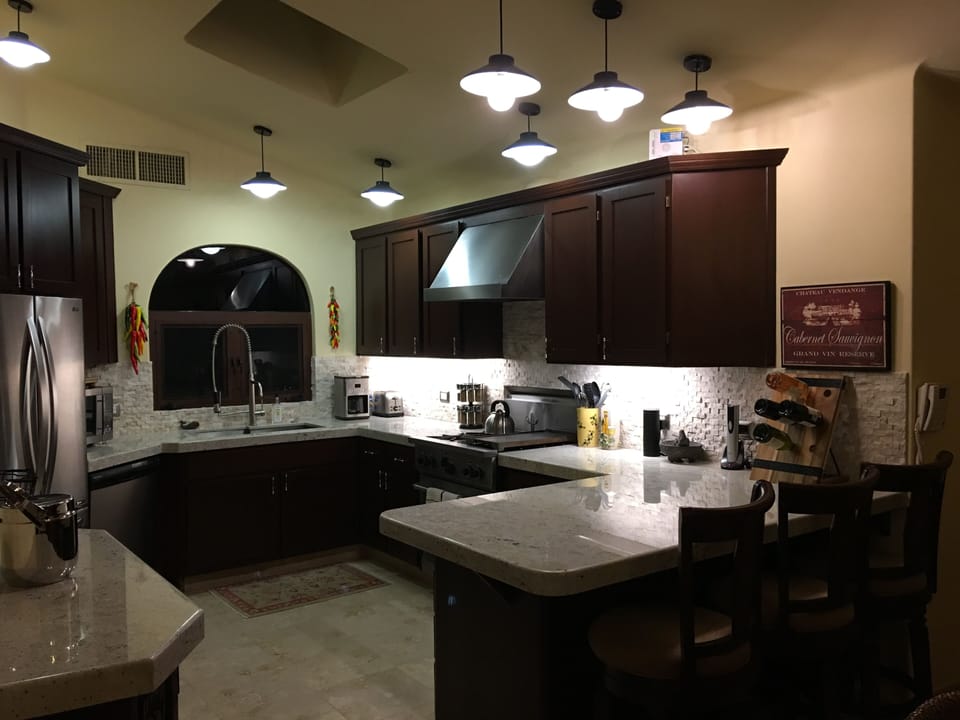 Ask us to hire a cook or enjoy preparing your own meals.