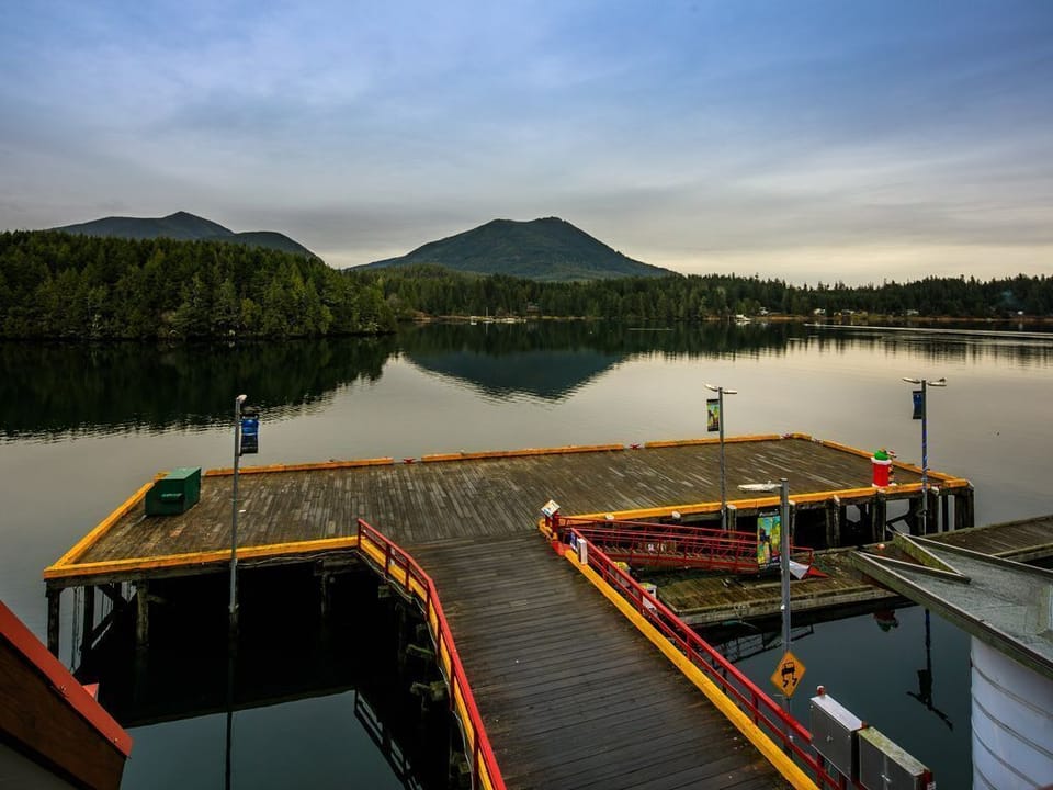 Ucluelet dock at dusk