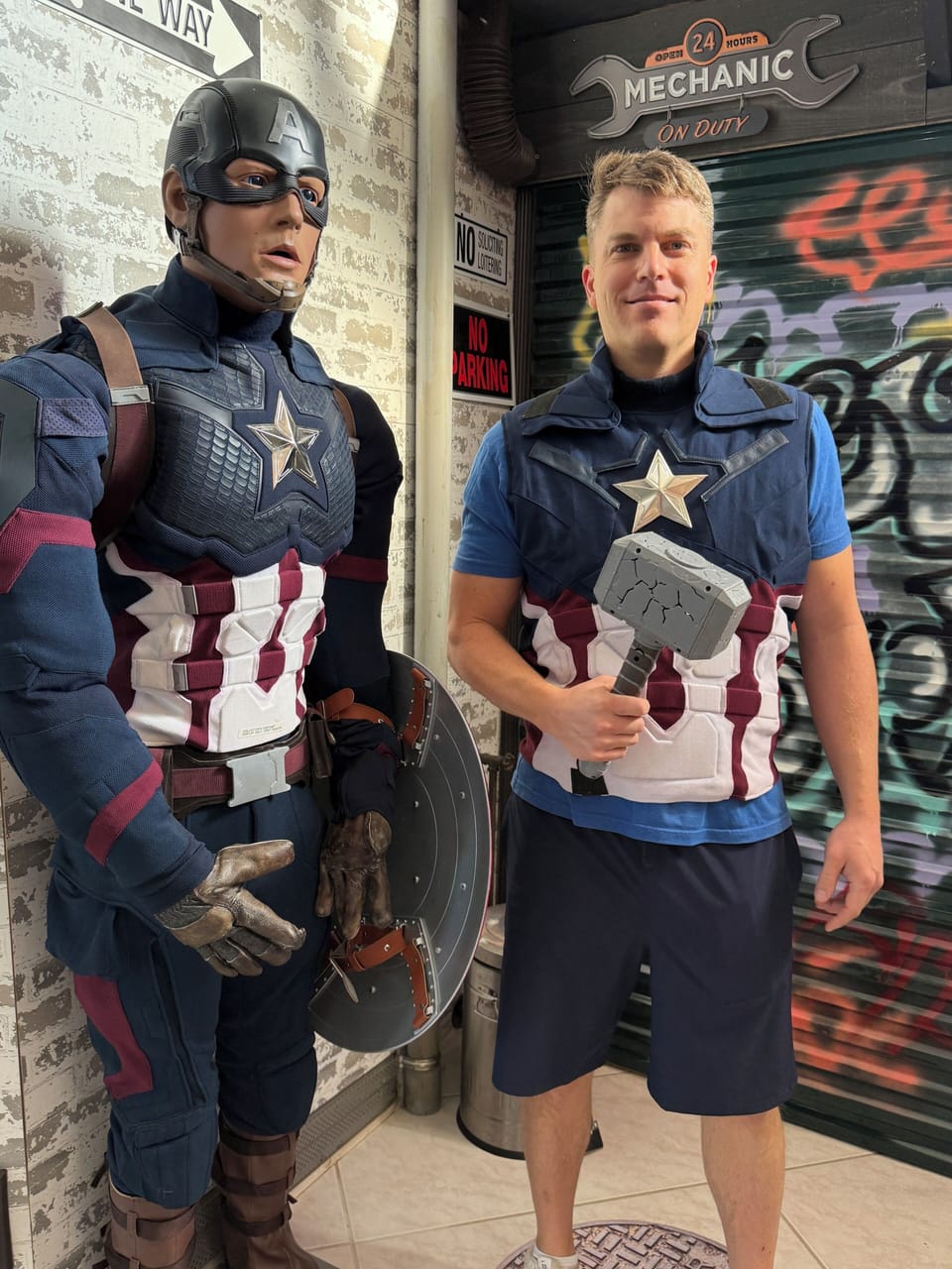 Costumes for your whole group, but only the worthy can take up Thor's hammer...