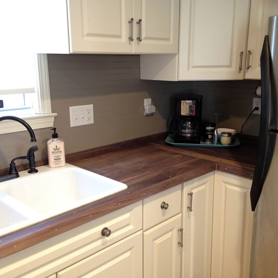 Walnut counters, morning coffee!