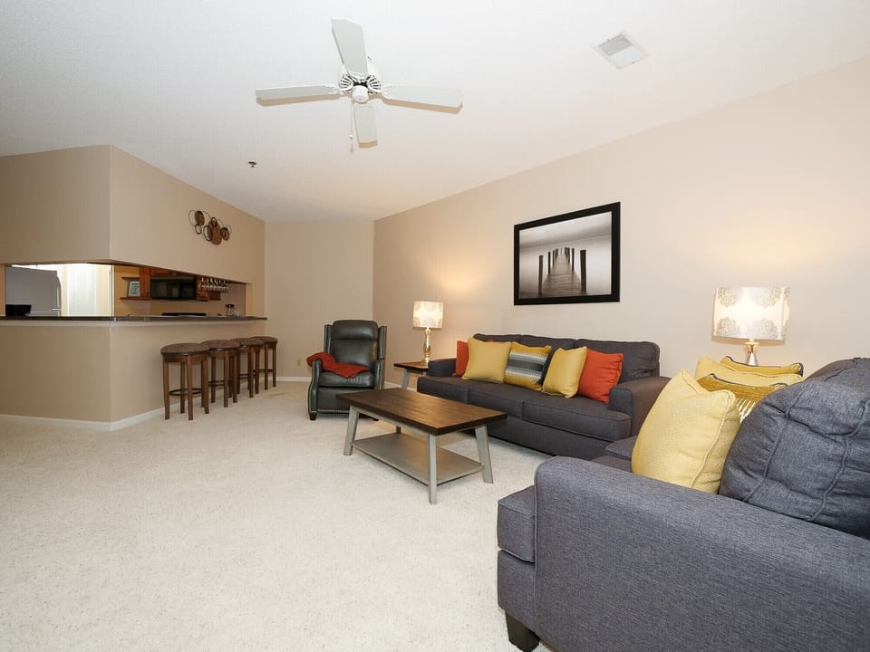 Ocean Breeze 100- Spacious Living Room - You will find Ocean Breeze 100 to offer a spacious living area with all new furnishings.