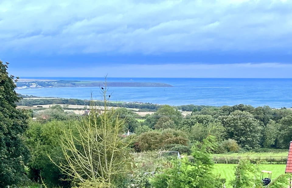Sea view from upstairs windows