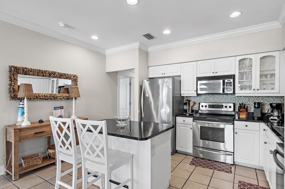 Kitchen and Bar Area