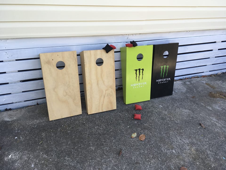 Corn holes games...guest can enjoy at the beach or at the house.  (Travel size)