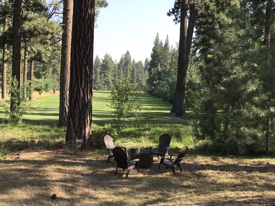 Picturesque backyard merges into Old Brockway Golf Course