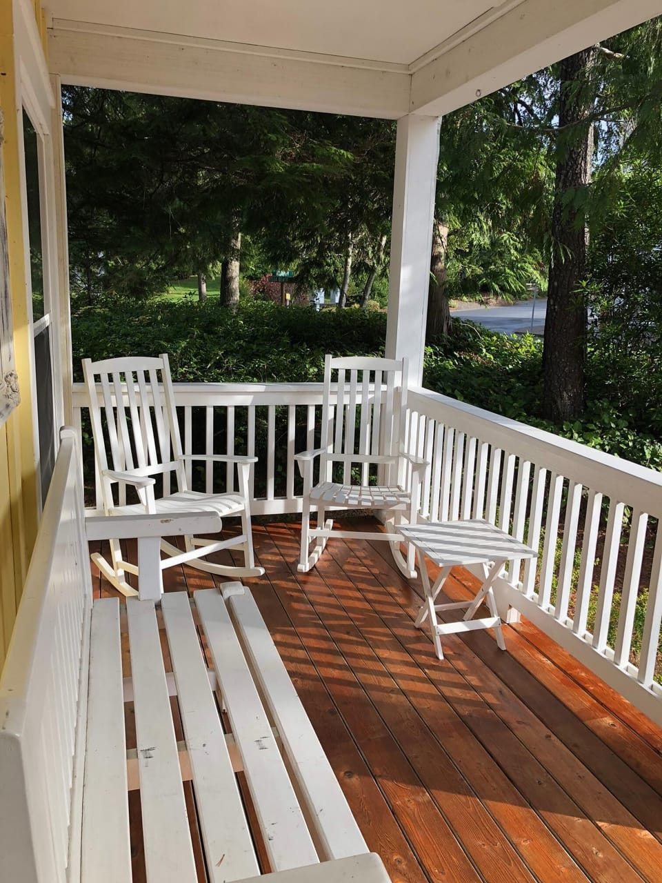 New hot tub and plenty of patio seating. 