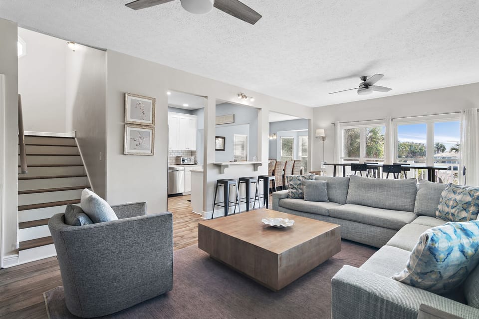 Caribbean Breeze - Seacrest Beach - Second Floor Kitchen, Living Area, and Dining Area