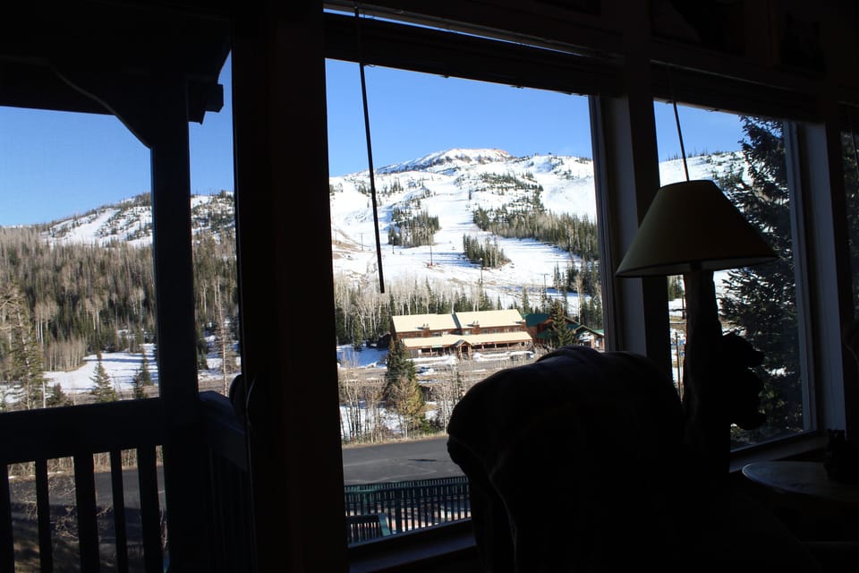 Incredible mountain views right from the kitchen!