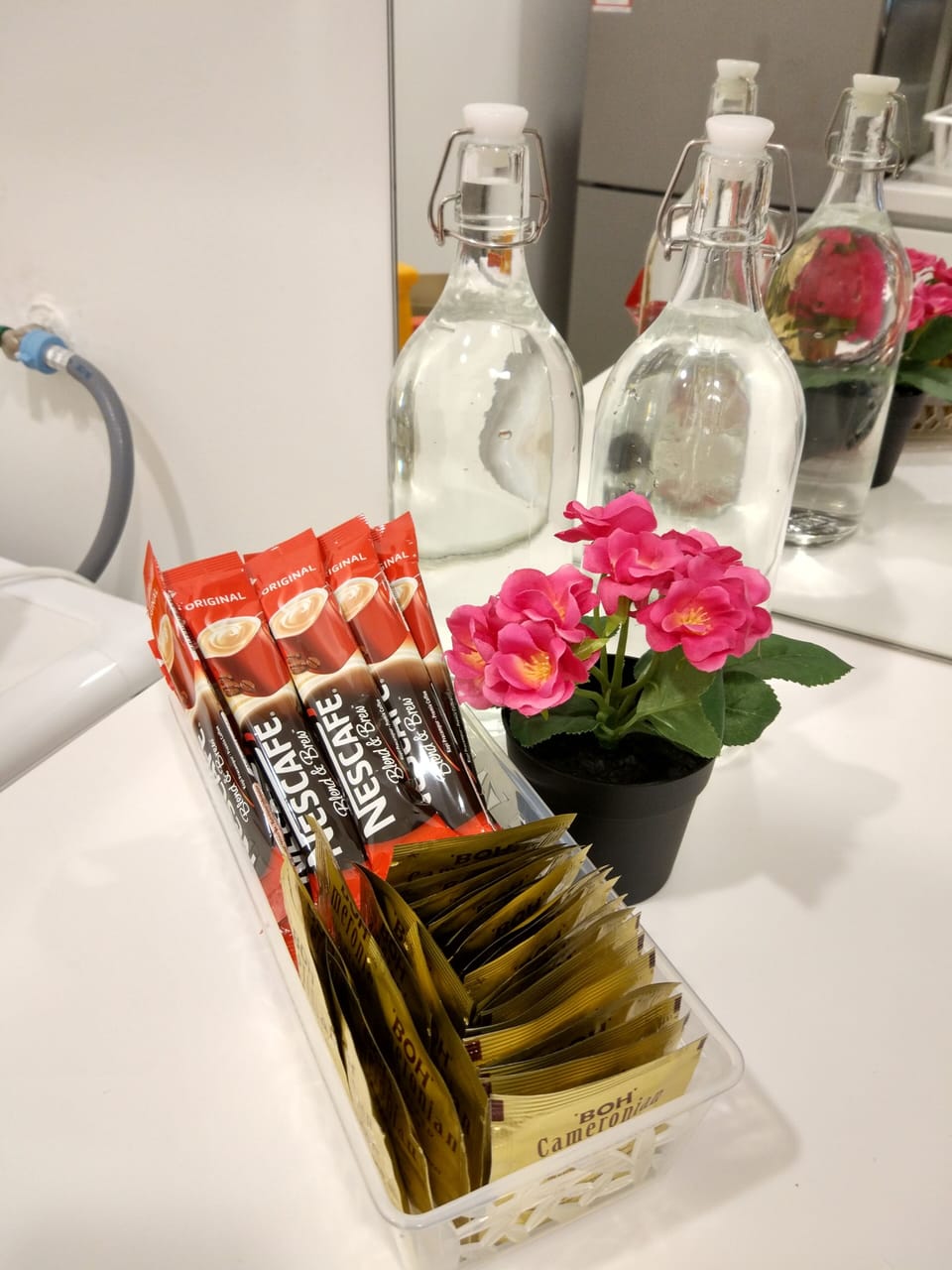 Complementary coffee, tea and water are FREE!