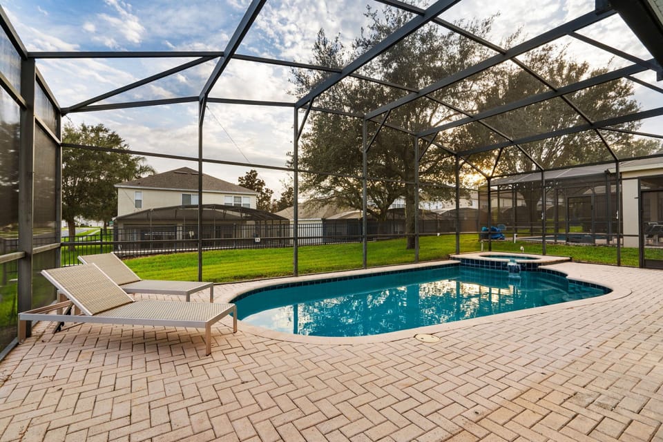 Enjoy a refreshing dip in your very own private pool.