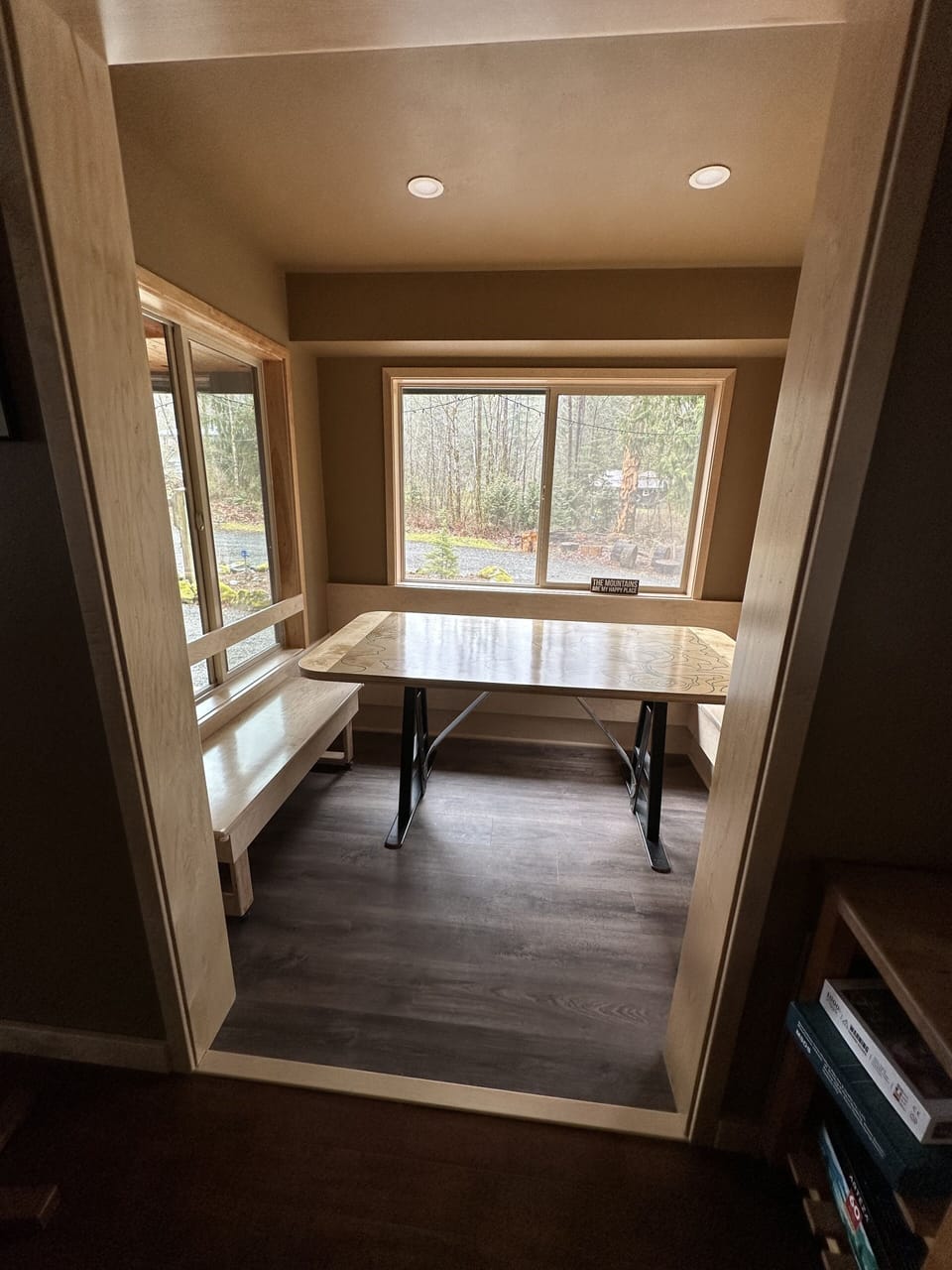 New dining nook off the kitchen, seats 10.