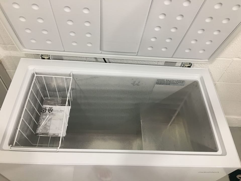 Interior of bait freezer