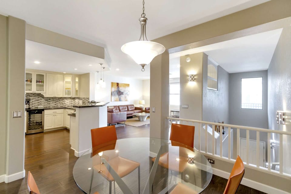The open floor plan is a huge plus for keeping everyone together