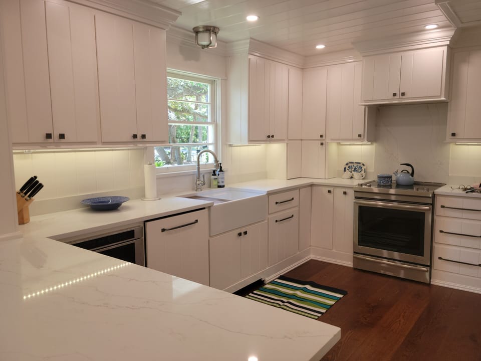 The newly renovated kitchen