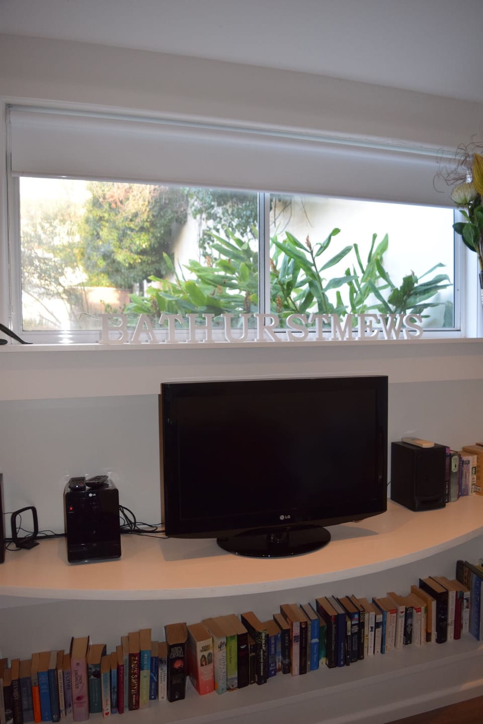 TV, DVD player and stereo