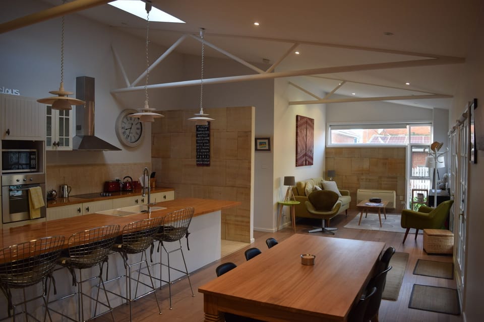 Sitting room, dining room and kitchen