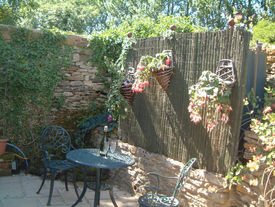 Two patio garden areas