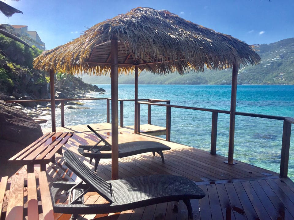 New deck and palapa after Irma & Maria