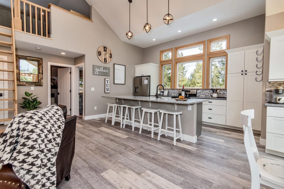 Kitchen opens to great room