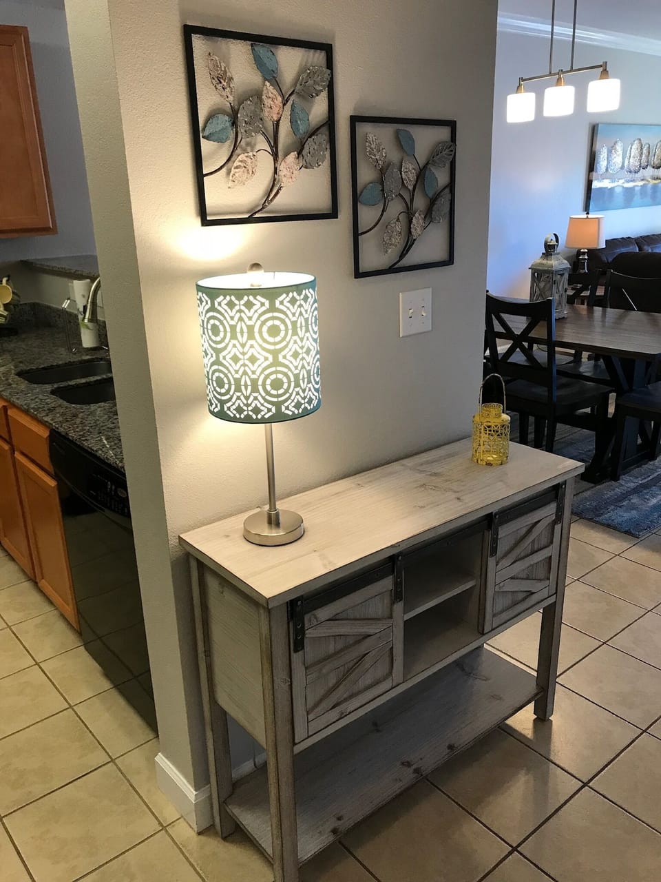 Our foyer -- connecting the kitchen and dining room!